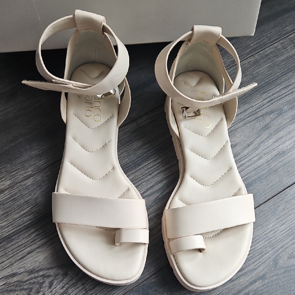 Franco Sarto Ivory Ankle Strap Sandals - Picture 3 of 5